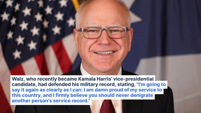 JD Vance Thanks Tim Walz For His Service But Can't Help Taking A Dig At Kamala Harris' Running Mate: 'You Shouldn't Have Lied About It'