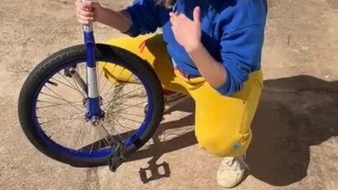 Mom Cracks Joke About Unicycle to Her Baby