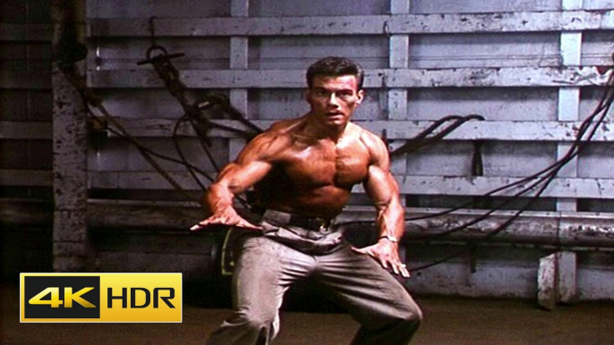 Double Impact  4K HDR 60fps Fight Scene - Van Damme vs. Bolo 4k hdr fight scene .