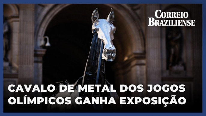 Cavalo de metal da abertura dos Jogos Olímpicos ganha exposição em Paris