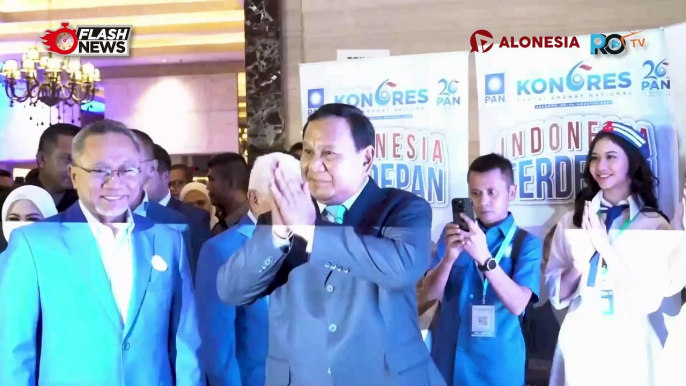 Prabowo Hadiri Penutupan Kongres ke-6 PAN