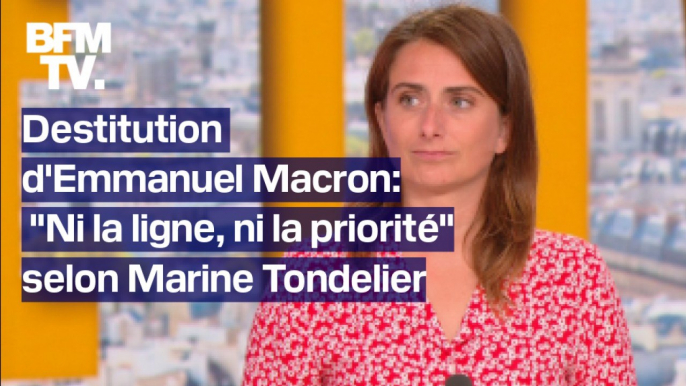 Lucie Castets à Matignon, destitution d'Emmanuel Macron... l'interview intégrale de Marine Tondelier, secrétaire nationale des Écologistes