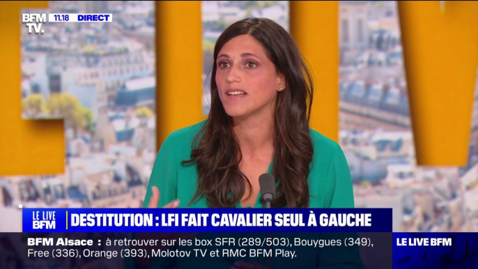 Eléonore Caroit (députée Renaissance des Français à l'étranger) sur la menace de destitution: "Ils sont en train de saboter leur propre NFP parce qu'ils ne veulent pas gouverner"