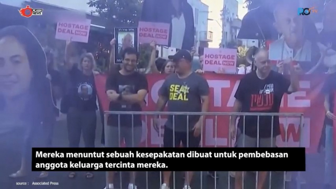 Keluarga Sandera Protes di Balai Kemerdekaan Tel Aviv