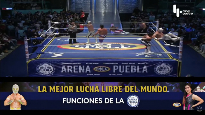 Místico, Soberano Jr., Templario vs Máscara Dorada, Último Guerrero, Volador Jr.