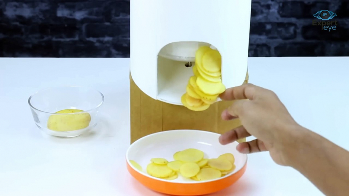 How To Make Potato Slicer Machine From Cardboard! DIY Potato Chips