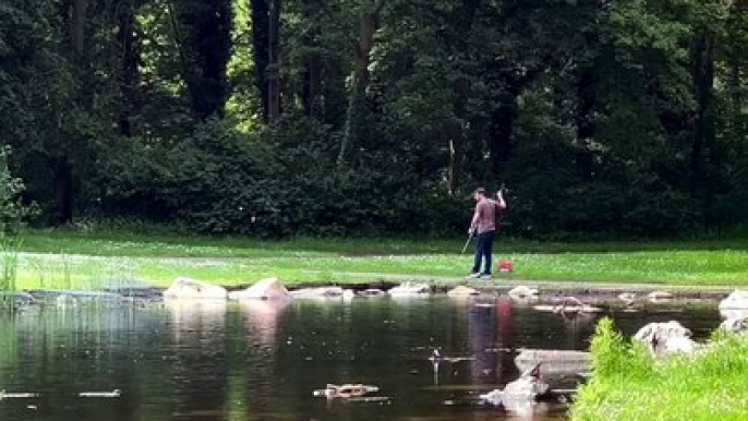 50+ skips! A very nice skip from when I was in Bonn, German this spring. Can we get rock skipping into the...ntastic camera work by @rainbowsclay #rockskipping #stoneskimming #rocks #water #outdoors #germany #olympics #2028olympics