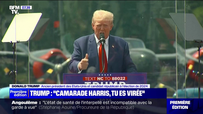 "Camarade Harris, tu es virée": en meeting en Caroline du Nord, Donald Trump a une nouvelle fois attaqué Kamala Harris