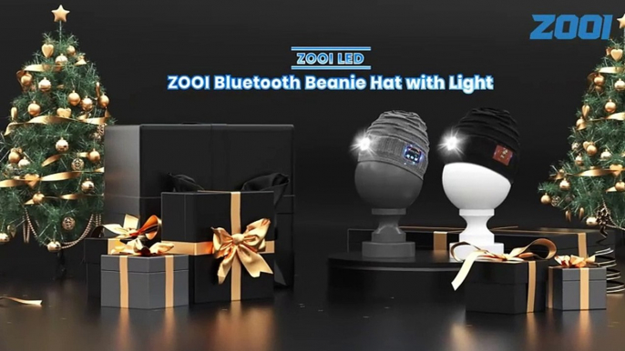 ZOOl Bluetooth Beanie+LED Light| Hand free Music| Upgraded Bluetooth| 5 LED light modes| Rechargeable Battery| USB Charging| Stable Connection| Night or Morning Activities| Music Lovers| Unisex