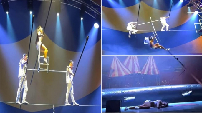 Circus Performer Rushed to Hospital after She Falls from Tightrope in Front of Horrified Audience