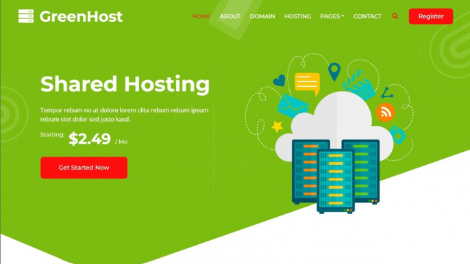 Responsive Web Hosting provider Website Using HTML CSS And JavaScript