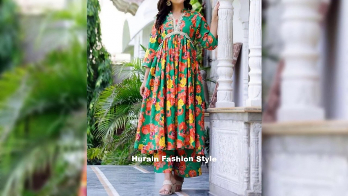 Stylish Chunat Frock Designs 2025|Allover Printed Frock Designs|Printed Frock Design