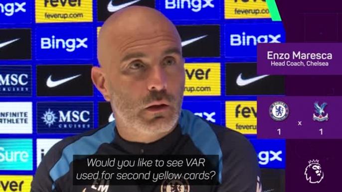 Maresca questions why VAR can't intervene for yellow cards