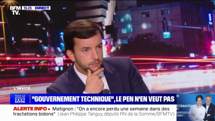 Gouvernement technique: "Ce n'est pas ce que nous voulons, c'est la fatalité", affirme Jean-Philippe Tanguy (RN)