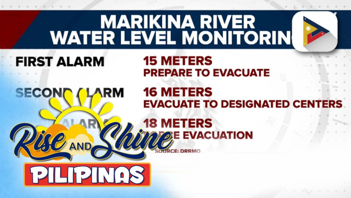 Level ng tubig sa Marikina River, patuloy ang pagtaas; mga residente, pinaghahanda sa posibleng paglikas; Face-to-face at asynchronous classes sa Marikina, suspendido pa rin