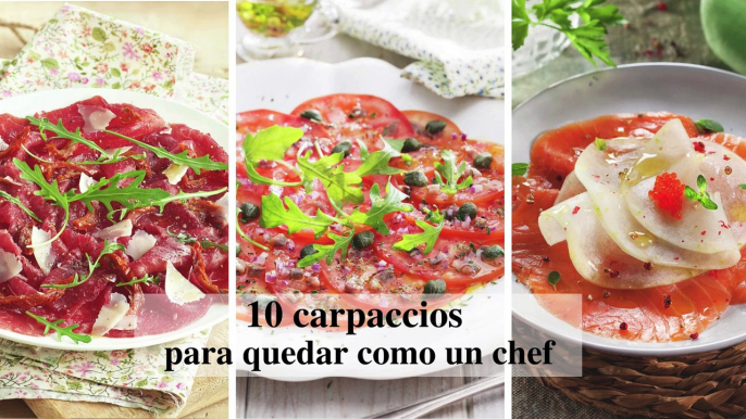 10 carpaccios de chef