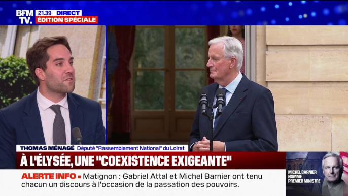 Thomas Ménagé (RN): "Si c'est la continuité de la politique macroniste, monsieur Barnier ne va pas durer très longtemps"