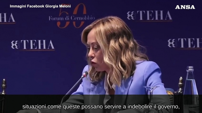 Cernobbio, Meloni: "Il caso Sangiuliano non indebolisce il governo"