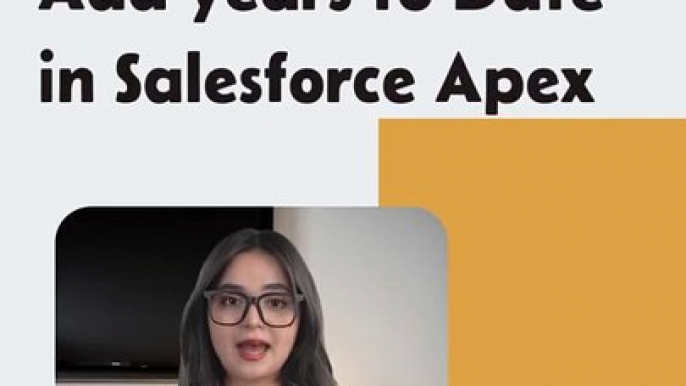 How to add Years to Date in Salesforce Apex #howtosalesforce #salesforce #howto