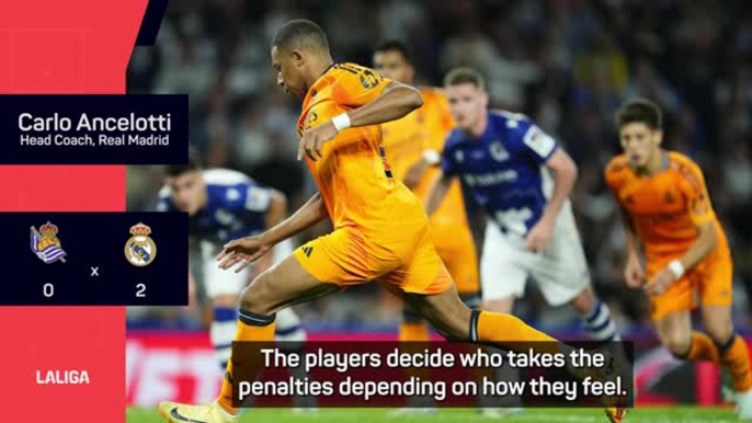 Real Madrid players chose Mbappe to take a penalty in Socidead win