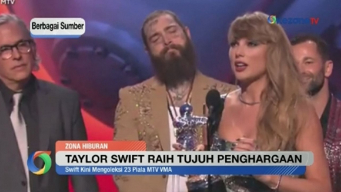 Taylor Swift Dapatkan 7 Piala Penghargaan di MTV VMA 2024