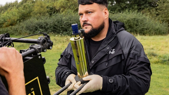 DJ Charlie Sloth blasts Au Vodka bottle into space