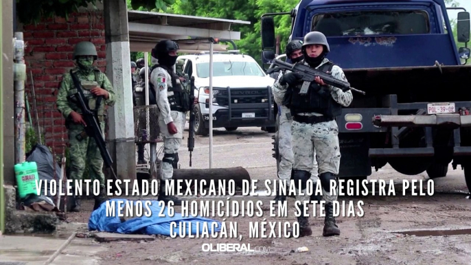 Violento estado mexicano de Sinaloa registra pelo menos 26 homicídios em sete dias Culiacán, México