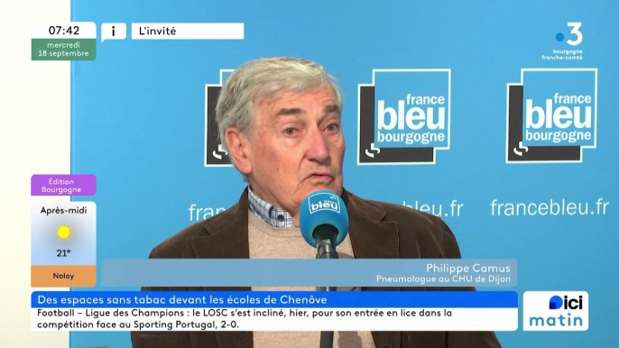 Philippe Camus, professeur en pneumologie au CHU de Dijon et président du réseau Prévention Tabac en Côte-d'Or