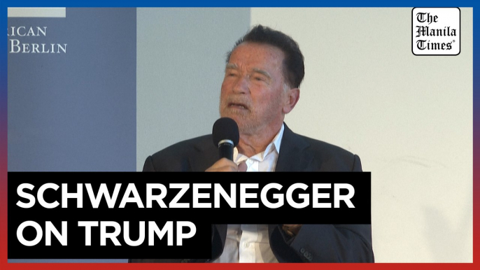 'Let him entertain us,' Arnold Schwarzenegger says of former US President Trump in Berlin