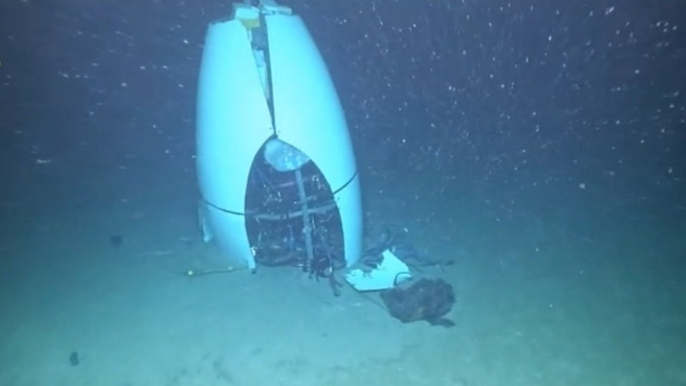 Watch: First video of doomed OceanGate Titan wreckage after deadly implosion on Titanic journey