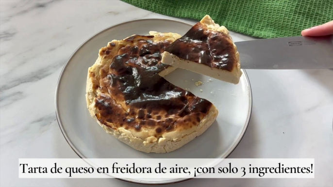 Tarta de queso en freidora de aire, ¡con solo 3 ingredientes!