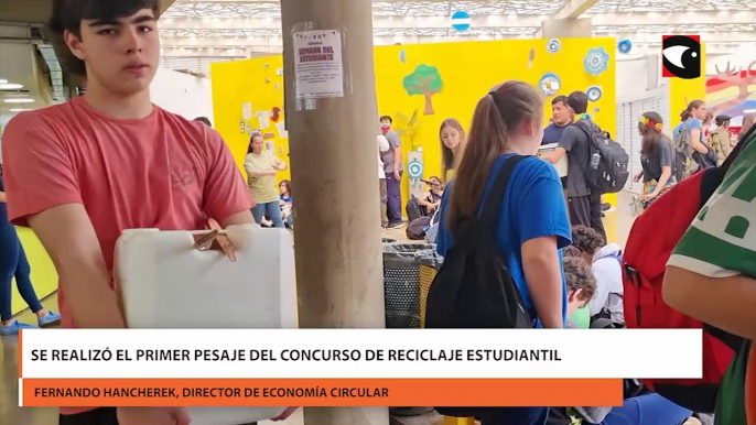 Se realizó el primer pesaje del concurso de reciclaje estudiantil