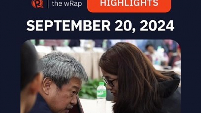 Today on Rappler: Michael Yang’s brother, Alice Guo, Leila de Lima | The wRap | September 20, 2024