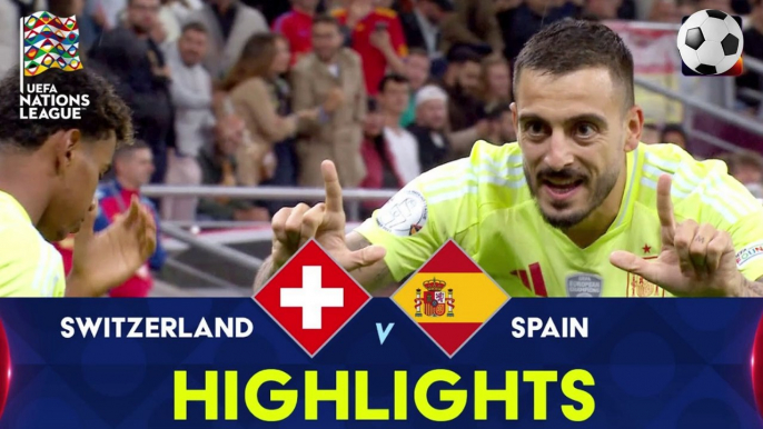 Switzerland vs Spain  Highlights  UEFA Nations League  9th September 2024