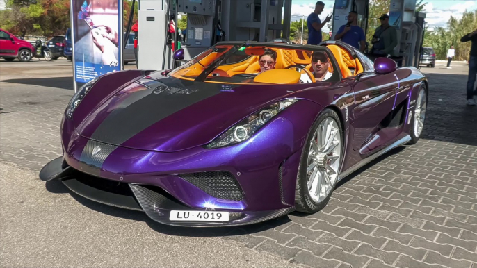 $70 MILLION Hypercars TAKEOVER Gas Station - Regera, 2x Jesko, Zonda 760 MY, Huayra Epitome, Utopia