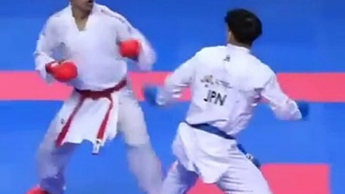 JAPAN VS JORDAN  Karate kumite -84 KG  WKf #shorts #karate #kumite #ziyagha #martialarts #wkf