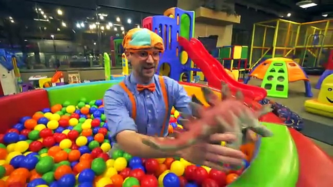 Blippi Learns at the Indoor Playground _ Educational Videos for Toddlers