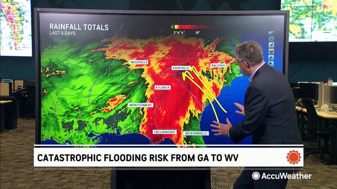 Deadly and catastrophic flooding from Georgia to West Virginia