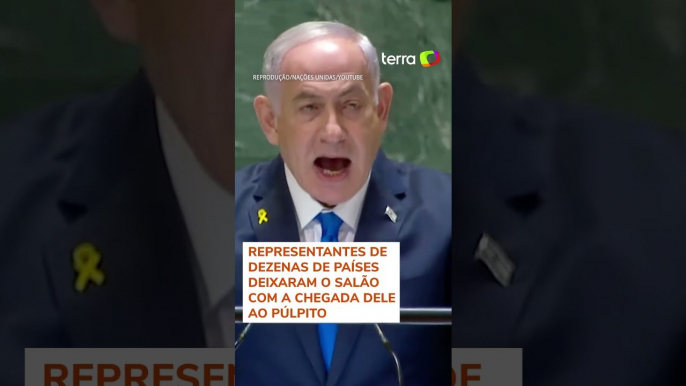 Delegações deixam Assembleia Geral da ONU antes de discurso de Benjamin Netanyahu #shorts