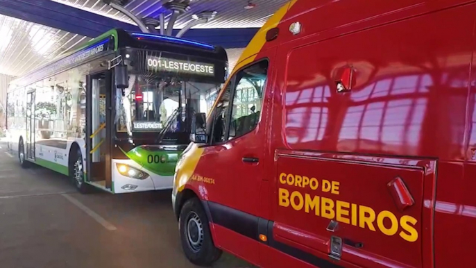 Duas mulheres ficam feridas após frenagem brusca de ônibus do transporte coletivo