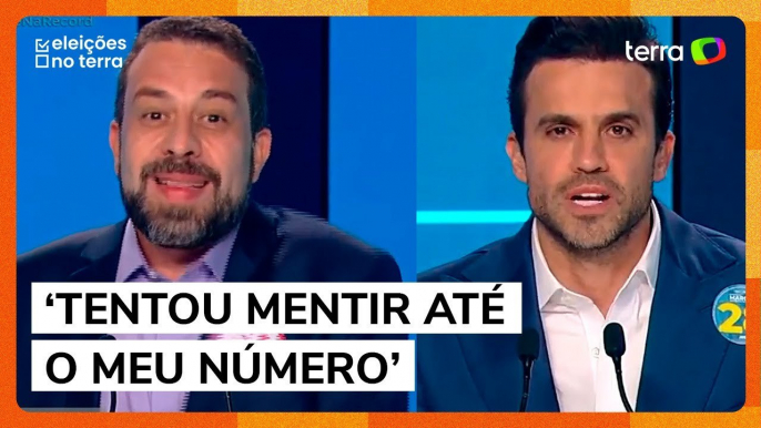 Marçal tenta associar número do PT a Boulos, que percebe e rebate durante debate da Record