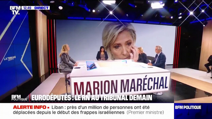 Procès des assistants d’eurodéputés RN - Marion Maréchal :  "J'espère que Marine Le Pen ne sera pas condamnée et qu'elle sera encore moins inéligible, ce serait un drame et un scandale"