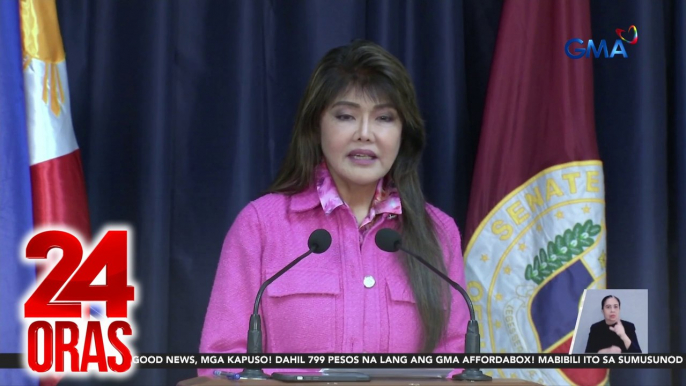 Sen. Imee Marcos, umalis sa admin slate; sasama sa kampanya nila kung imbitado ni PBBM | 24 Oras