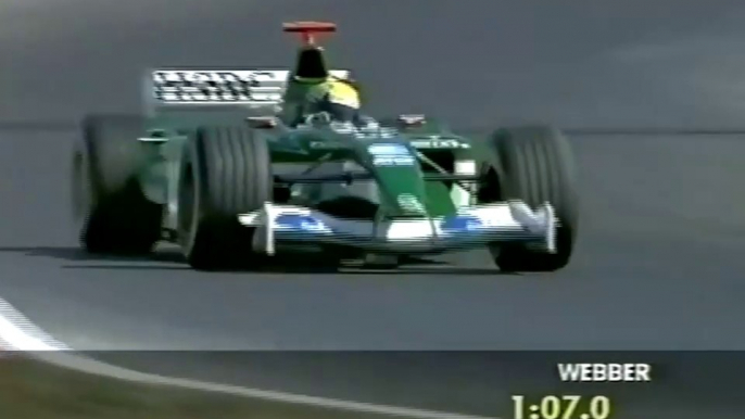 F1 – Mark Webber (Jaguar Cosworth V10) lap in qualifying – Hungary 2003