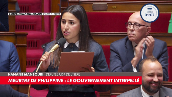 Hanane Mansouri, députée UDR:«La France a assassiné Philippine comme elle a assassiné Lola»