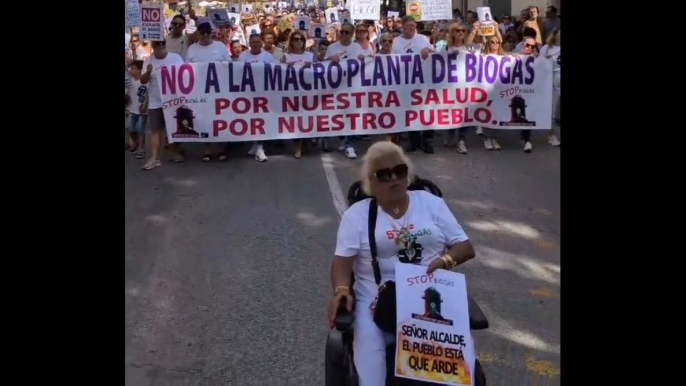 La manifestación del 6 de octubre contra la planta de biogás de Las Torres de Cotillas (Murcia).