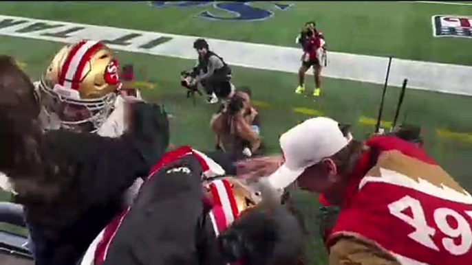 Kyle Juszczyk finds the end zone... and finds his wife again!