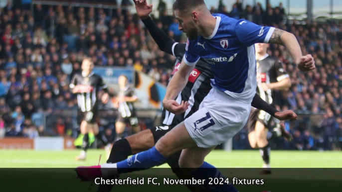 Chesterfield FC November fixtures 2024