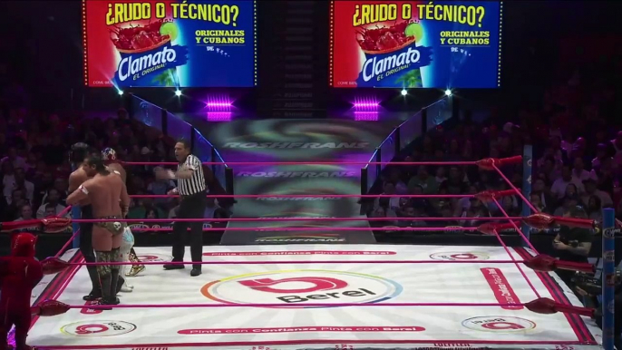 Máscara Dorada, Titán, Volador Jr. vs Ángel de Oro, Soberano Jr., Valiente