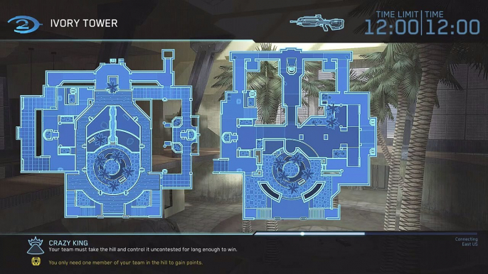 Halo 2 Classic  - Crazy King on Ivory Tower Multiplayer Gameplay